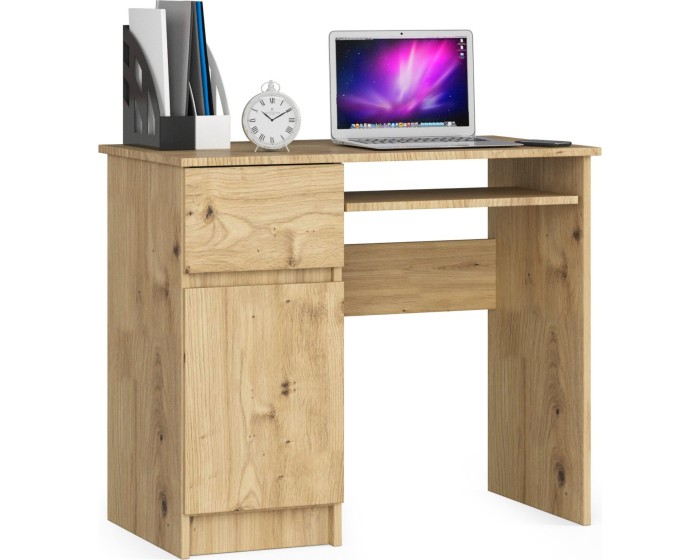 Psací stůl PIKSEL 90 cm dub artisan levý