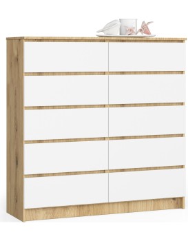 Komoda Kuba 120 cm dub artisan/bílá