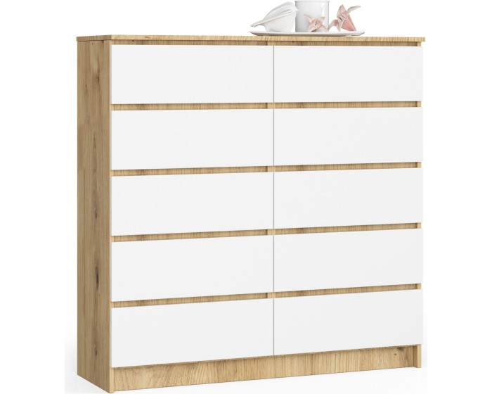 Komoda Kuba 120 cm dub artisan/bílá