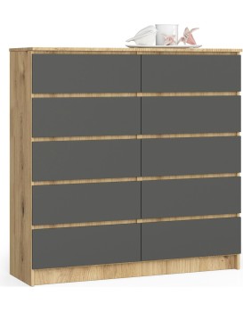 Komoda Kuba 120 cm dub artisan/grafitová