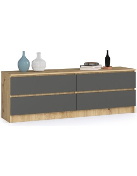 Komoda Rollo A 160,4 cm dub artisan/grafitový