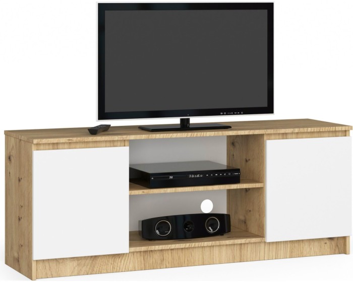 TV stolek Beron 140 cm dub artisan/bílý