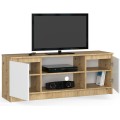 TV stolek Beron 140 cm dub artisan/bílý