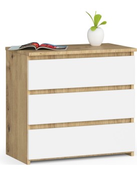 Komoda CL3 60 cm dub artisan/bílá
