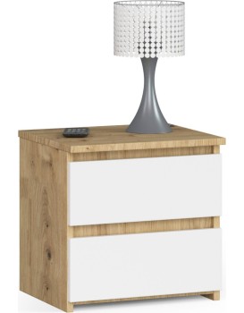 Noční stolek CL2 40 cm dub artisan/bílý