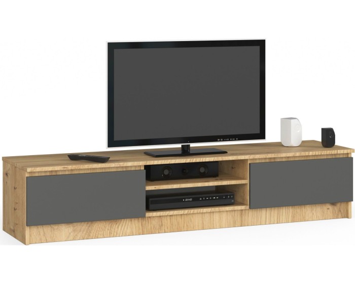 TV stolek Ronon 160 cm dub artisan/grafit šedý