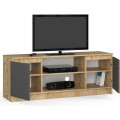 TV stolek Beron 140 cm dub artisan/grafit šedý