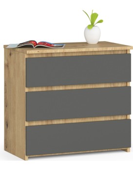 Komoda CL3 60 cm dub artisan/grafitově šedá