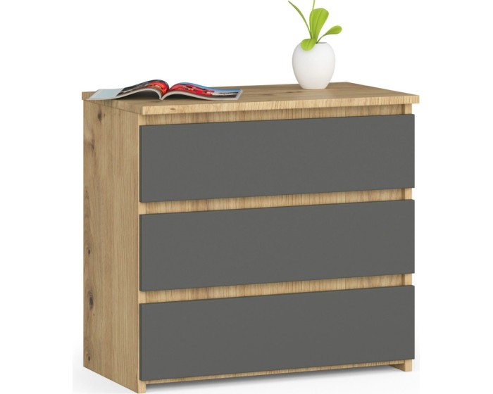 Komoda CL3 60 cm dub artisan/grafitově šedá