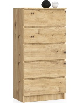 Komoda Kuba 60 cm - 5 šuplíků dub artisan