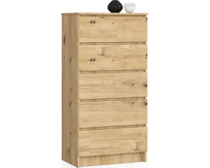 Komoda Kuba 60 cm - 5 šuplíků dub artisan