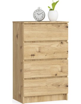 Komoda Kuba 60 cm - 4 šuplíky dub artisan