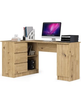 Rohový psací stůl B20 155 cm dub artisan levý