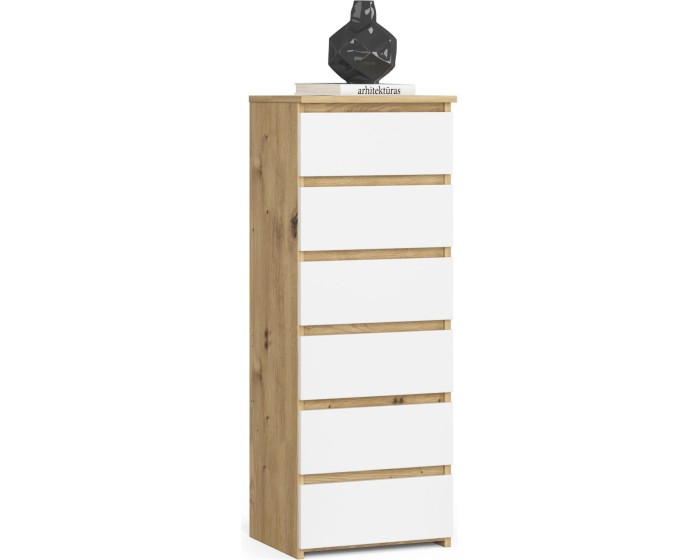 Komoda CL6 40 cm dub artisan/bílá