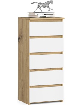 Komoda CL5 40 cm dub artisan/bílá