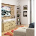 Regál LOFT 50 cm bílý/dub artisan