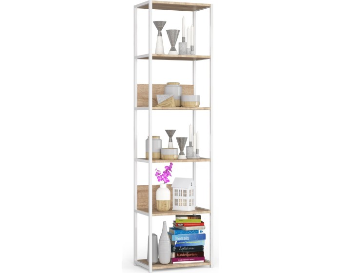 Regál LOFT 50 cm bílý/dub sonoma