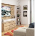 Regál LOFT 50 cm bílý/dub sonoma
