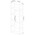 Regál LOFT 70 cm bílý/šedý