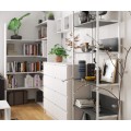 Regál LOFT 70 cm bílý/šedý
