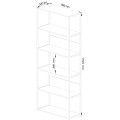 Knihovna Loft s kovovým rámem 80 cm černá/dub craft