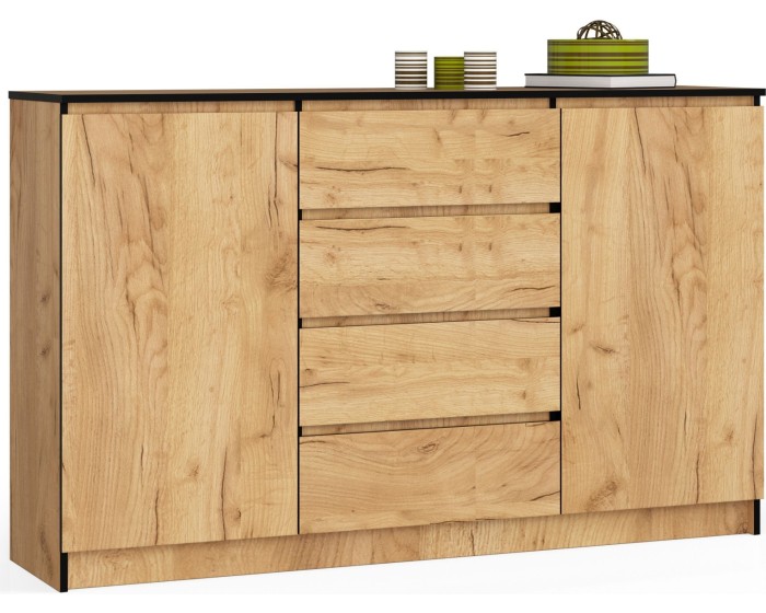 Komoda K 160 cm hnědá