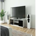 TV stolek Tonon 120 cm bílý/černý lesk