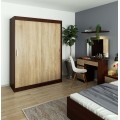 Šatní skříň CLP Mono 150 cm wenge/dub sonoma