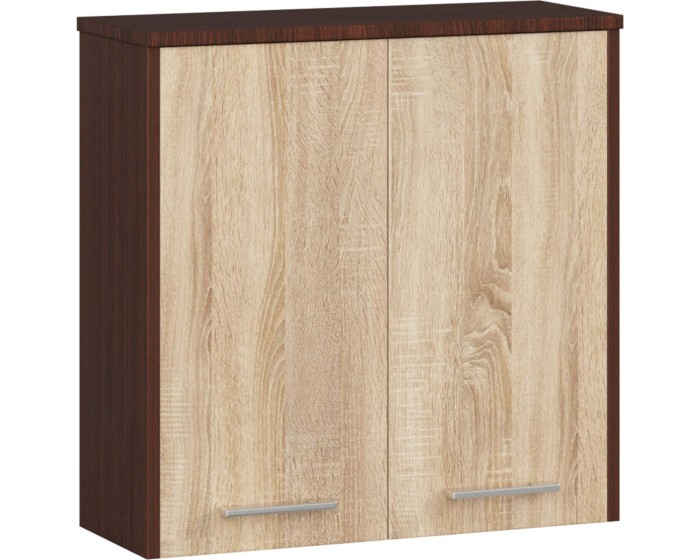 Závěsná koupelnová skříňka Fin 60 cm venge/sonoma