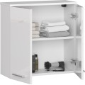 Závěsná koupelnová skříňka Fin 60 cm bílá lesk