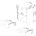 Kuchyňská skříňka Olivie S 60 cm 3S bílá/beton/dub sonoma