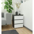 Komoda CL3 40 cm grafitově šedá/bílá