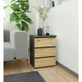 Komoda CL3 40 cm grafitově šedá/dub artisan
