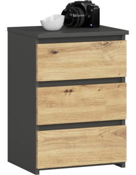 Komoda CL3 40 cm grafitově šedá/dub artisan