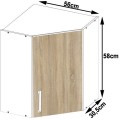 Kuchyňská rohová závěsná skříňka 60 cm Artus