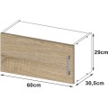 Kuchyňská závěsná skříňka W 60cm Artus bílá/sonoma