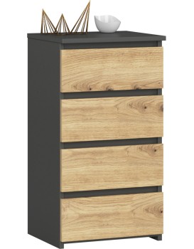 Komoda CL4 40 cm grafitově šedá/dub artisan