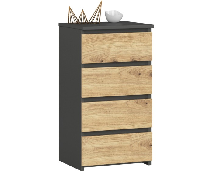 Komoda CL4 40 cm grafitově šedá/dub artisan