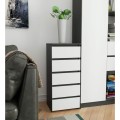 Komoda CL5 40 cm grafitově šedá/bílá