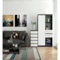 Komoda CL5 40 cm grafitově šedá/bílá