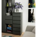 Komoda CL6 40 cm grafitově šedá