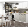 Kuchyňská skříňka Olivie S 60 cm 2D bílá/beton/dub sonoma