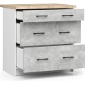 Kuchyňská skříňka Olivie S 80 cm 3S bílá/beton/dub sonoma