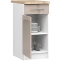 Kuchyňská skříňka Olivie S 40 cm 1D 1S bílá/cappuccino
