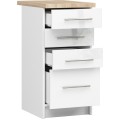 Kuchyňská skříňka Olivie S 40 cm 4S bílá/bílý lesk/dub sonoma