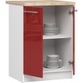Kuchyňská skříňka Olivie S 60 cm 2D bílo-červená