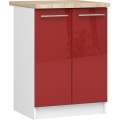 Kuchyňská skříňka Olivie S 60 cm 2D bílo-červená