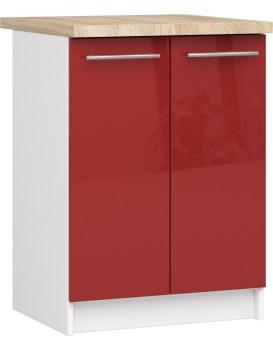 Kuchyňská skříňka Olivie S 60 cm 2D bílo-červená