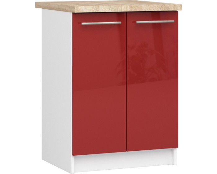 Kuchyňská skříňka Olivie S 60 cm 2D bílo-červená