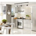 Kuchyňská skříňka Olivie S 60 cm 2D bílá/metalický lesk/dub sonoma
